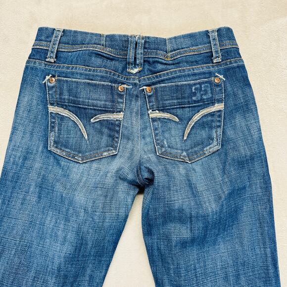 Vintage‎ Joe's Jeans Women's 28 Provocateur Bootcut 90s USA Medium Wash Low Rise - Picture 7 of 13